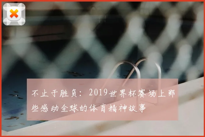 不止于胜负：2019世界杯赛场上那些感动全球的体育精神故事